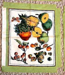 Vintage Fabric Quilt Squares 4 Mixed Vegetables Patterns 13×15 inches