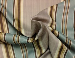 P KAUFMANN SATEEN STRIPE BEIGE BLUE POLISHED SATEEN FABRIC BY THE YARD 58″W