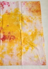 Tie-Dye Orange, Pink, White Cotton Fabric, 36″ x58″ , 1 Yard