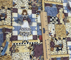 Checkered Past Kathi Walters Sewing Theme Quilting Fabric BT Half Y #13
