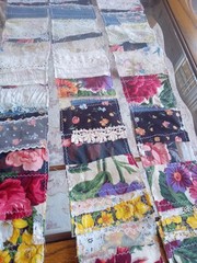 3 Snippet Rolls Fabric Junk Journal Grunge 3″ Wide 36″ Long *Video Below