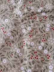 Lella Boutique Christmas Eve Green Floral Quilting Cotton 1.25 Yards