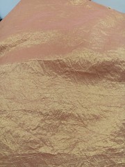 Sheer Crushed Gold Rust Polyester Sewing Fabric 15 Yards 56.5″ Wide