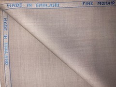 Beckside Beige Vintage English 50% Mohair 50% Wool Suiting Fabric 2.9m 275g/m