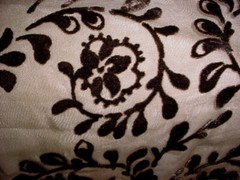 1Y Kravet 9583 Chocolate Sheer French Embossed Silk Velvet Upholstery Fabric