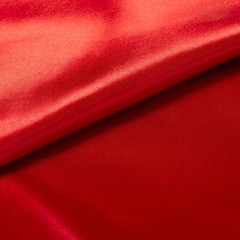 Fynite Apple Red Satin Fabric By Yard, 44″ Wide Soft & Shiny Charmeuse Satin