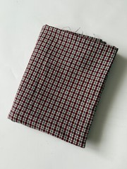 Red Blue Patriotic HOMESPUN Fabric Cotton Plaid Primitive Country 27×72 remnant
