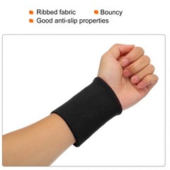 Elastic Cuffs Ribbed Trims Cotton Fabric Knit Rib Stretch Tape Black