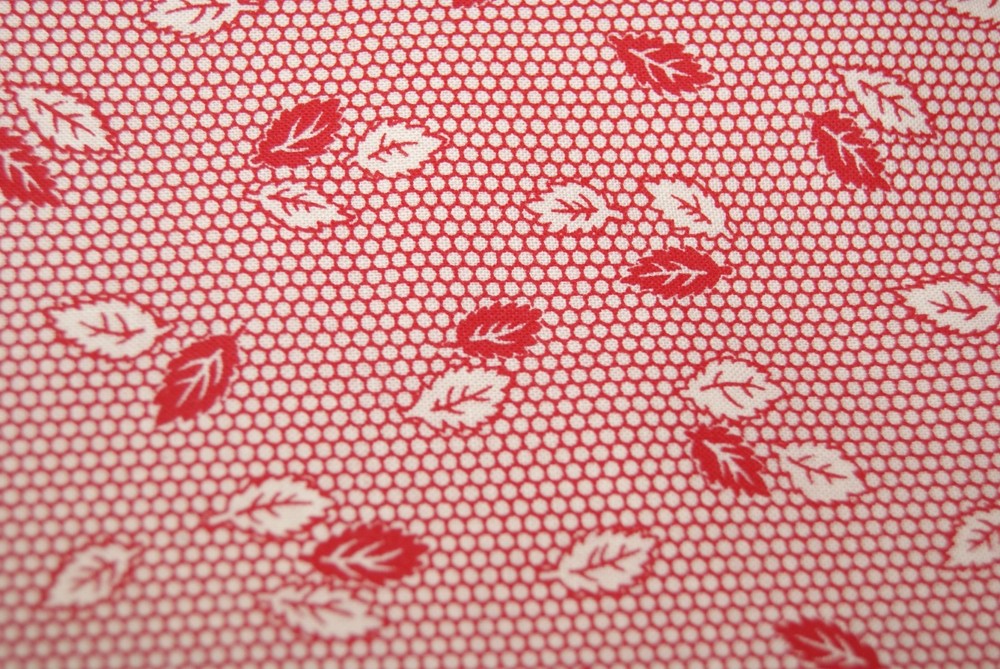 1 Yd Aunt Grace Judie Rothermel Marcus Bros Red Leaves Quilt Top Fabric