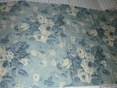 Daisy Kingdom Victoria Rose Allover Blue Cotton Fabric 35″ Long x 44″ Wide