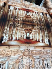 Digital Printed satin fabric earthy tones vintage print 44”wide sold by the yard