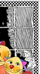 NEW Loralie Designs – Kitty Couple Quilting and Crafting Fabric Panel 🐈🐈