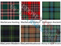 Scottish Highland Tartan 3 Yards 13Oz to 16 Oz Acrylic Wool Tartan Fabric + 250