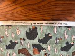 3 Yards Teresa Kogut Bear Lake South Sea Imports SSI Black Bear Fish Duck Cotton
