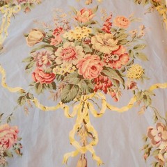 Ralph Lauren Evelyn Dusty Blue Floral Fabric Fall 1989 4.5 yards Decorator