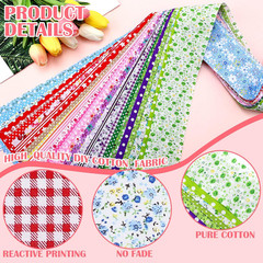 40 Pcs Floral Fabric Colorful Jelly Fabric for Quilting Patchwork Roll 2.55 Inch