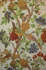 Richbloom Platinum Upholstery Fabric Remnant 36″ x 57″ Bird floral