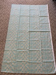 ROBERT ALLEN 2012 FABRIC~Home Decor~MINT GREEN~Brwn Loops Swirls~GEOMETRIC~48×78