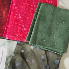 DESTASH Cotton Fabric Bundle Lot Quilting FAT QUARTERS + 1/2 Yard Cut
