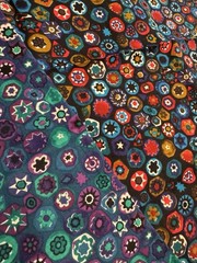 Hoffman California Cotton Fabric Lot 3 fat quarters FQ 18″ x 21″ MOD circles