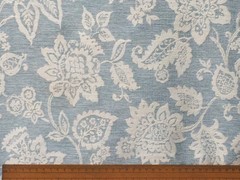 Teal Floral Paradise Curtain Fabric By The Yard Upholstery Fabric Drapery Window