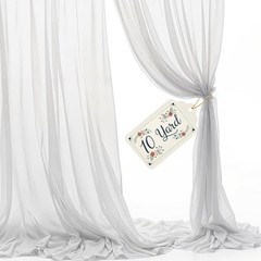 New Star Fabrics Sheer Voile Chiffon Draping 10 Yards 120 Wide White Voile Use