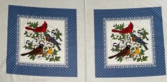 1/2 Yd American Song Birds Pillow Panel Cardinal Chickadee Sparrow Cranston BTHY