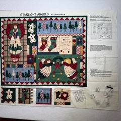 Starlight Angels Panel Christmas 1 Yd Cotton Fabric Material #520