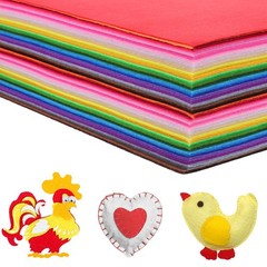 80 PCS Wool Blend Felt Sheets 12×12 Inch 30x30cm 1mm Assorted Colors Craft