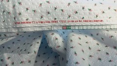 VTG Spring Mills Inc.Feminine Pink Rosebuds Florals on White Pucker Cotton BTFQ