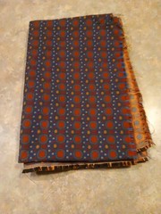 Upholstery Light Weight Fabric Red Blue @Orange Geometric Pattern 4′ X 17″