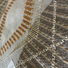 Pindler Fabric Samples ( 3)) GILDED 26 x 26 Embroidered Geometric Designs