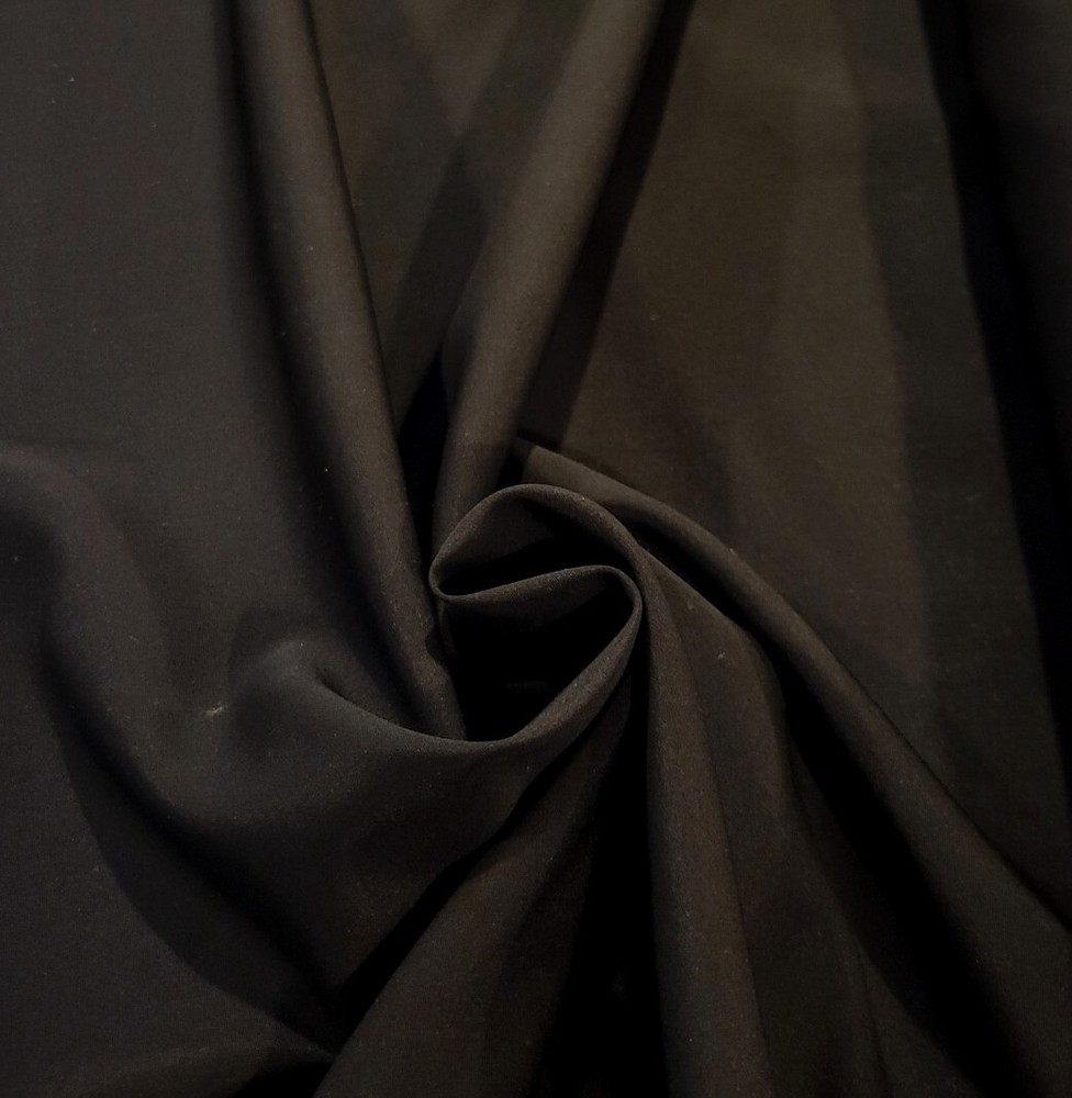 Black Suiting w/ Faint Sheen – Classically Elegant Option! Probably Wool-Nylon