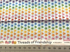 Paintbrush Studio – THREADS OF FRIENDSHIP- Rainbow Beads Blue-Cotton-36”x42”