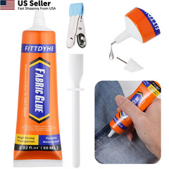 FITTDYHE Fabric Glue Permanent, 60 ML Washable Clear Clothing 60ML,
