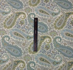 BALLARD DESIGNS DAYNA SPA BLUE PAISLEY FLORAL MULTIUSE FABRIC BY YARD 54″ WIDE