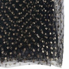 Black Gold Polka Dot Metallic Mesh Fabric Yard Crafts Costume Décor Wedding DIY