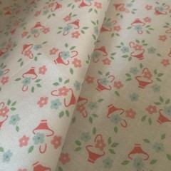 30s Feed Sack Reproduction Easter Basket Fabric Rare Cotton
