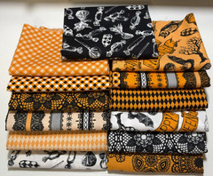 Halloween Fabric Bundle – 13 Assorted Half-Yard Cuts