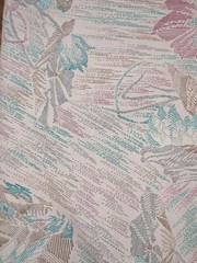 Lot of Floral Fabric, blues and brown, 1lb 9oz