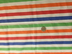 Cotton Stripes Multi-Color Red Orange Blue Green Striped Fabric Print 44″Wx 25″
