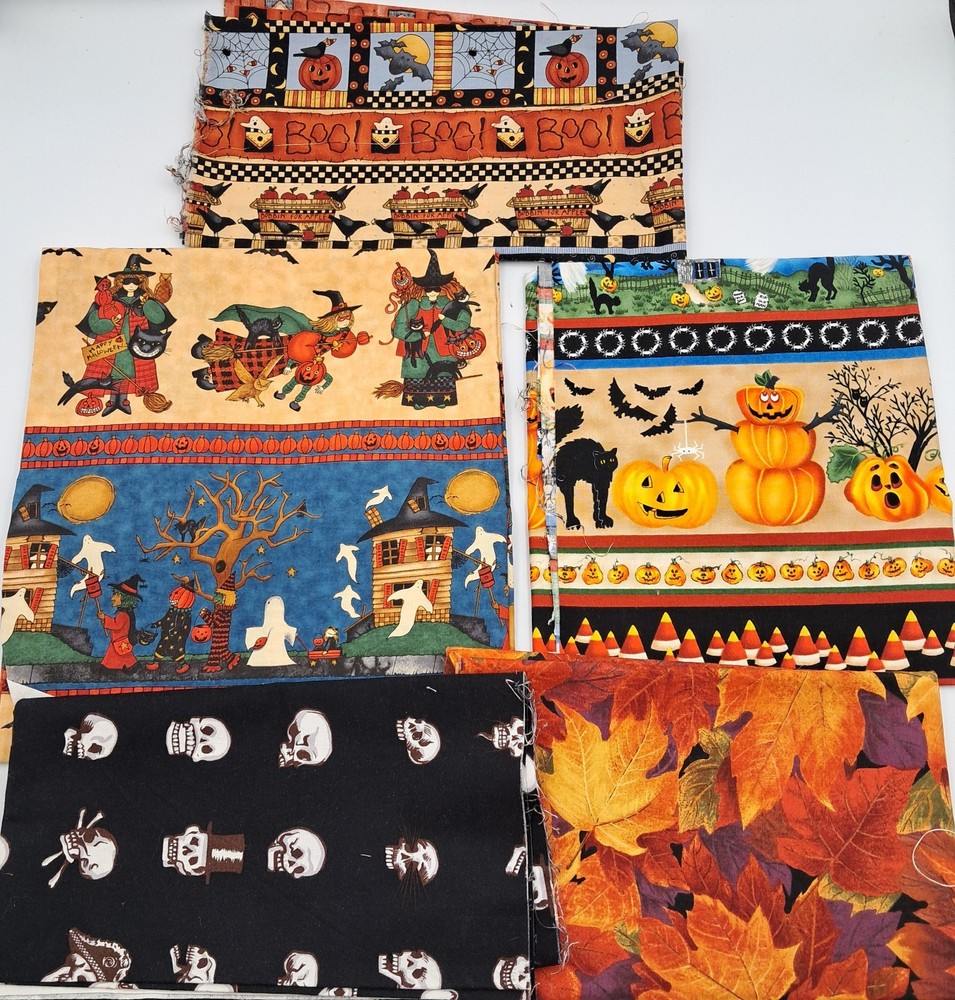 14 1/8 oz Quilt Cotton Sewing Fabric Halloween Autumn Fall ~2.5+ Yd