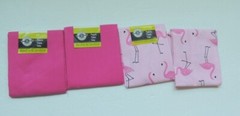 Set of 4 Fat Quarter 18”x21” Pink Flamingos Cotton Loops and Threads COTTON