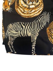 Shamash & Sons Inc Fabric Jungle Animals Zebra Elephant Cheetah Safari 108”x44”
