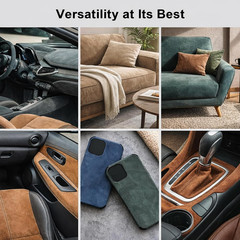 Premium Self-Adhesive Suede Fabric Wrap for Cars, Suede Car Interior Wrap for Da