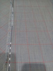 Zegna High Performance Wool Fabric Beige Threaded Red Made in Italy 135cm