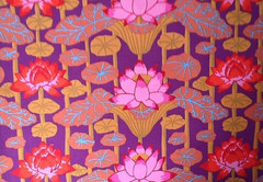 KAFFE FASSETT LOTUS STRIPE RED GP140 fat quarter original issue