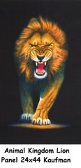 Animal Kingdom Animal Lion Panel cotton quilt fabric by Kaufman 24×44 19868-286