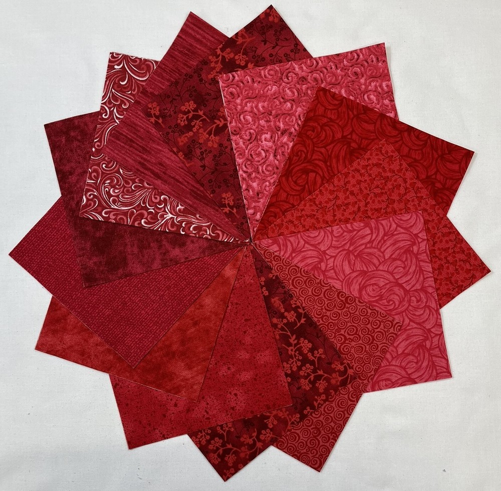 Shades of Red ~ 42 5″ Squares ~ Color Charm Pack
