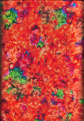 100% cotton floral Fabric “Electric Garden” by MDG Fabric